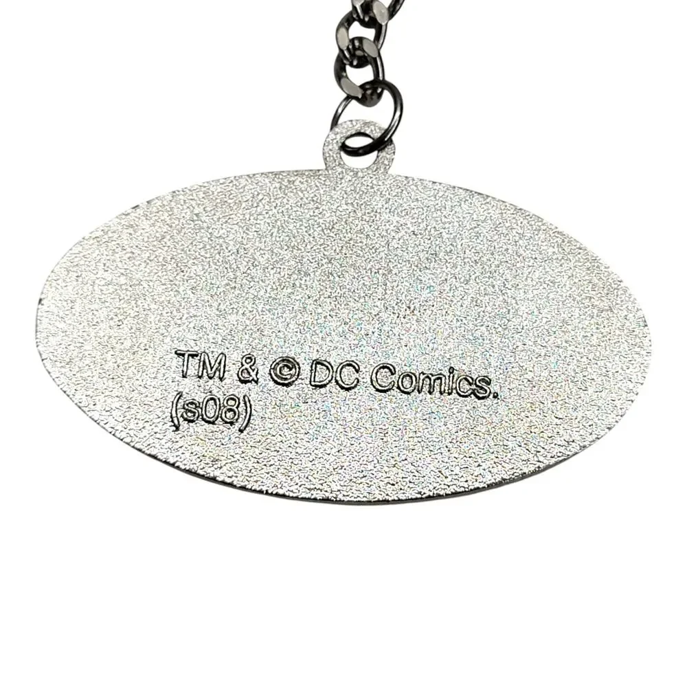 DC Comics Batman Oval Logo Keychain Charm Metal Enamel Zipper Pull 2008